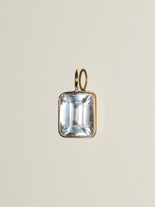 North Truro Imperial Topaz Emerald Cut Charm in Yellow 14k Gold