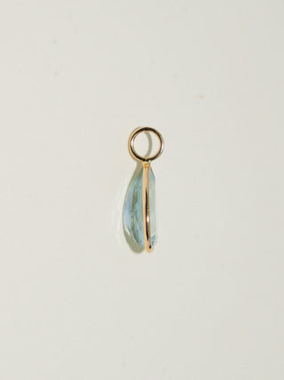 Dreamer Aquamarine Teardrop Cut Charm in Yellow 14k Gold