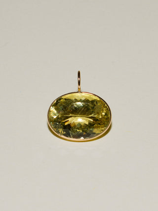 Sundance Heliodor East West Oval Cut Charm in Yellow 14k Gold