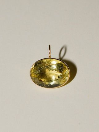 Sundance Heliodor East West Oval Cut Charm in Yellow 14k Gold