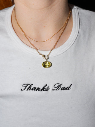 Sundance Heliodor East West Oval Cut Charm in Yellow 14k Gold