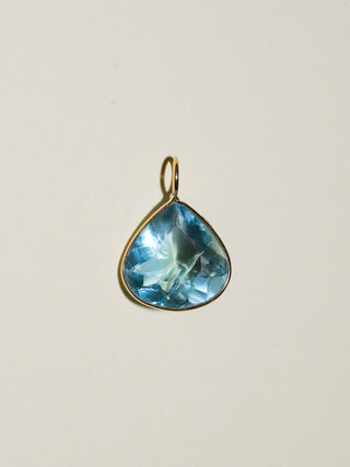 Hunker Fluorite Pear Cut Charm in Yellow 14k Gold