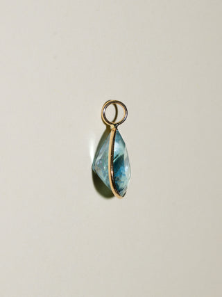 Hunker Fluorite Pear Cut Charm in Yellow 14k Gold