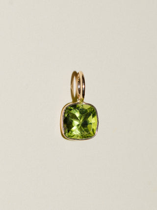 Frenzy Peridot Cushion Cut Charm in Yellow 14k Gold