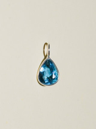 Bahama Mama Fluorite Teardrop Cut Charm in Sterling Silver