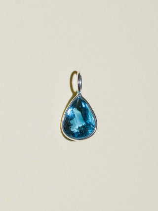 Bahama Mama Fluorite Teardrop Cut Charm in Sterling Silver