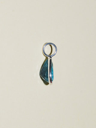 Bahama Mama Fluorite Teardrop Cut Charm in Sterling Silver