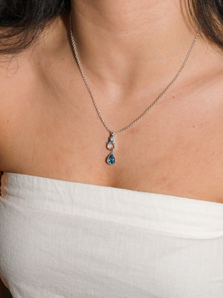Bahama Mama Fluorite Teardrop Cut Charm in Sterling Silver