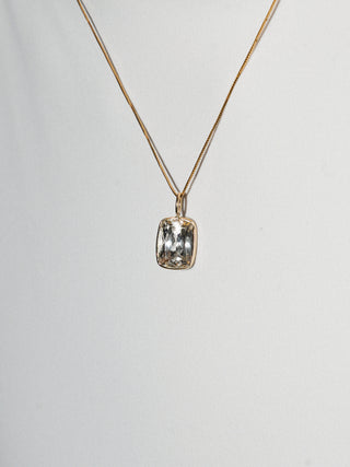 Glimmering Imperial Topaz Cushion Cut Charm in 14k Yellow Gold