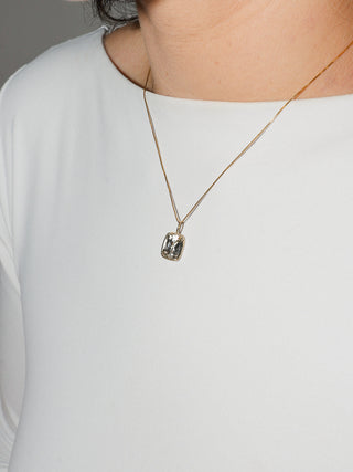 Glimmering Imperial Topaz Cushion Cut Charm in 14k Yellow Gold