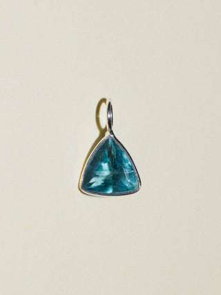 Surfer Girl Fluorite Trillion Cut Charm in Sterling Silver