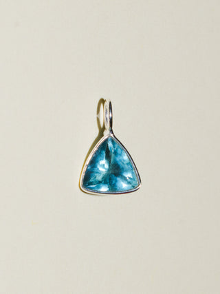 Surfer Girl Fluorite Trillion Cut Charm in Sterling Silver