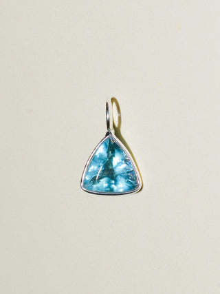 Surfer Girl Fluorite Trillion Cut Charm in Sterling Silver