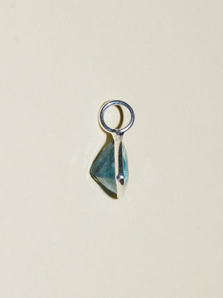 Surfer Girl Fluorite Trillion Cut Charm in Sterling Silver