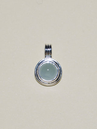 Goop Aquamarine Triple Round Cabochon Charm in Sterling Silver