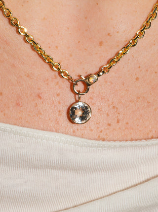 Pavola Imperial Topaz Oval Cut Charm in Yellow 14k Gold