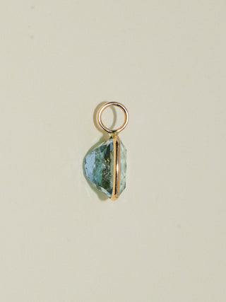 Weekender Aquamarine Cushion Cut Charm in Yellow 14k Gold