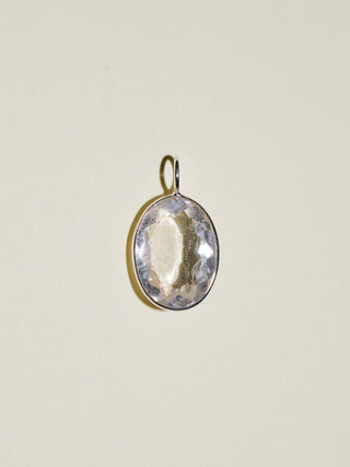 Lychee Martini Pink Beryl Oval Cut Charm in Sterling Silver