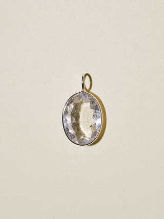 Lychee Martini Pink Beryl Oval Cut Charm in Sterling Silver