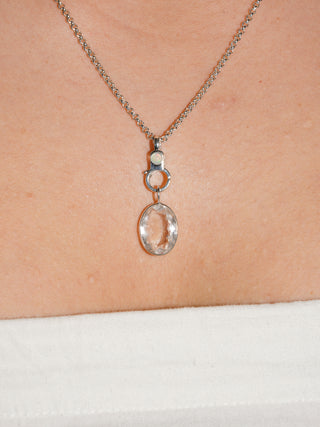 Lychee Martini Pink Beryl Oval Cut Charm in Sterling Silver