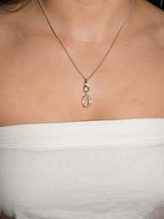 Lychee Martini Pink Beryl Oval Cut Charm in Sterling Silver