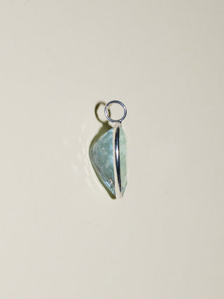 Dorsol Aquamarine Inverted Pear Cut Charm in Sterling Silver