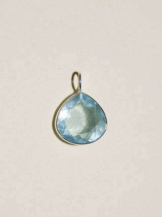 Marine Specialties Aquamarine Teardrop Cut Charm in Sterling Silver