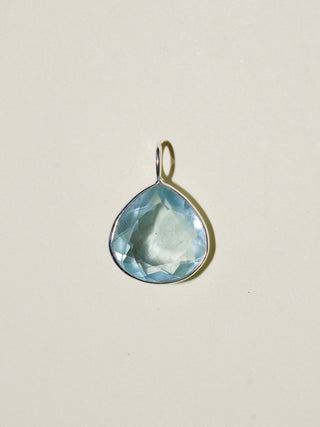 Marine Specialties Aquamarine Teardrop Cut Charm in Sterling Silver