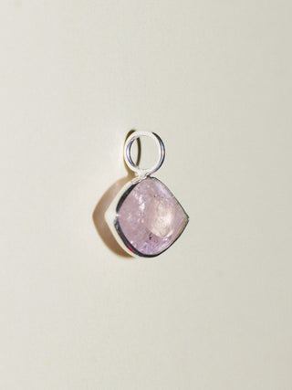 Kayak Killer Pink Beryl East West Marquis Charm in Sterling Silver
