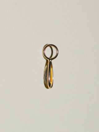 Butterscotch Tourmaline Teardrop Cut Charm in Yellow 14k Gold