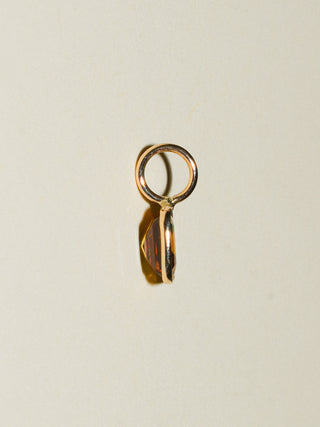 Maui Babe Brown Tourmaline Emerald Cut Charm in Yellow 14k Gold