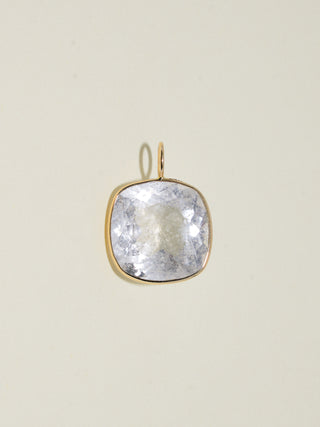 Mama Said Pink Beryl Cushion Cut Charm in Yellow 14k Gold