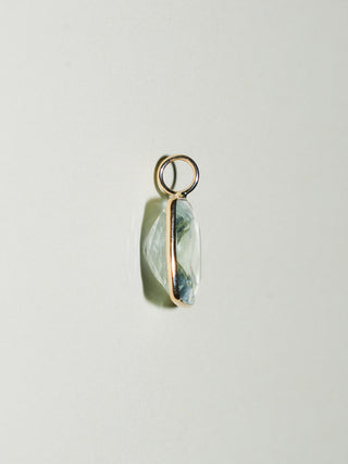 Let's Dip Aquamarine Cushion Cut Charm in Yellow 14k Gold
