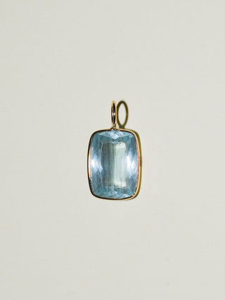 Wake N Lake Aquamarine Cushion Cut Charm in Yellow 14k Gold