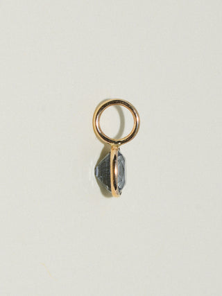 Sneaky Navy Spinel Cushion Cut Charm in Yellow 14k Gold
