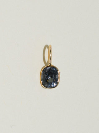 Sneaky Navy Spinel Cushion Cut Charm in Yellow 14k Gold