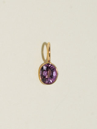 Lisa Spinel Oval Cut Charm in Yellow 14k Gold