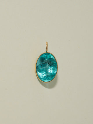 Setting Sail Fluorite Oval Cut Charm in Yellow 14k Gold
