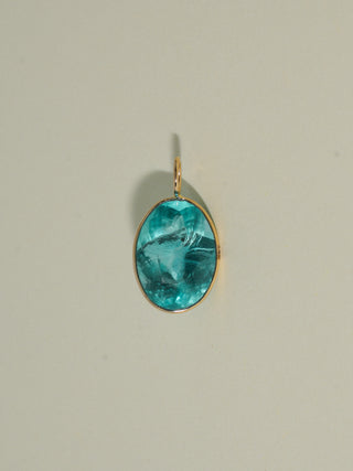 Setting Sail Fluorite Oval Cut Charm in Yellow 14k Gold