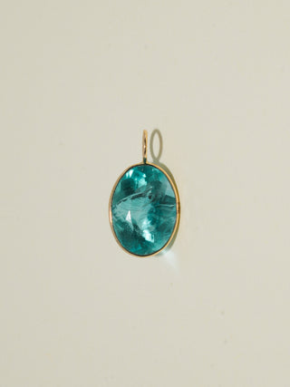 Setting Sail Fluorite Oval Cut Charm in Yellow 14k Gold
