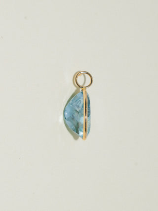 Come Swim Fluorite Oval Cut Charm in Yellow 14k Gold