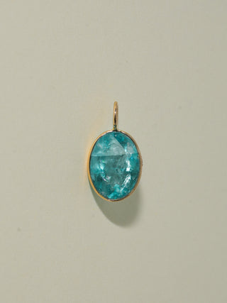 Catamaran Fluroite Oval Cut Charm in Yellow 14k Gold