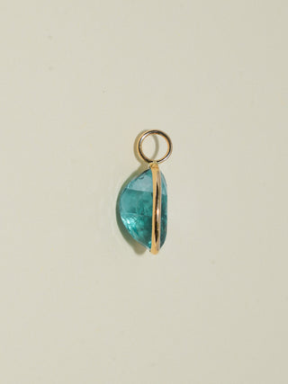 Catamaran Fluroite Oval Cut Charm in Yellow 14k Gold