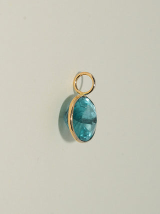 Cruising for a Fluorite East West Oval Cut Charm in Yellow 14k Gold