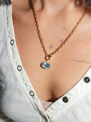 Cruising for a Fluorite East West Oval Cut Charm in Yellow 14k Gold