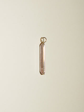 Neeeeeed Kunzite Baguette Cut Charm in Yellow 14k Gold