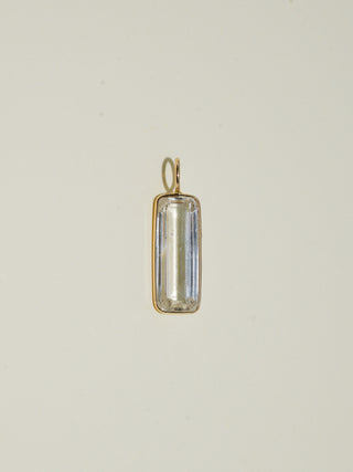 Rainy Siesta Kunzite Emerald Cut Charm in Yellow 14k Gold