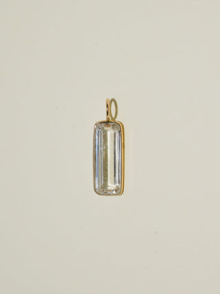 Rainy Siesta Kunzite Emerald Cut Charm in Yellow 14k Gold
