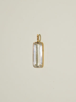 Rainy Siesta Kunzite Emerald Cut Charm in Yellow 14k Gold