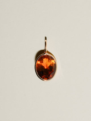 Brandy Citrine Oval Cut Charm in 14k Yellow Gold